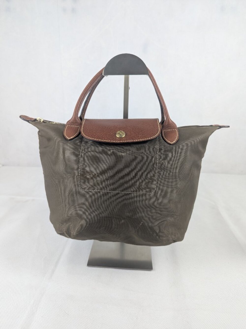 Authentic Longchamp Le Pliage Tote Bag Green Nylon - Used - Solid Condition